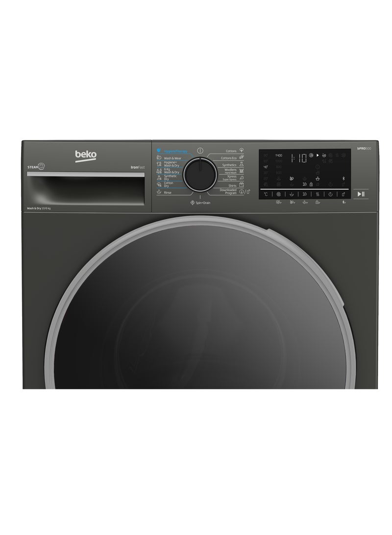 Washer Dryer 10 kg Wash / 6 kg Dry, 1400 RPM, BWD10640MCI – Freestanding 10 kg BWD10640MCI Manhattan Grey