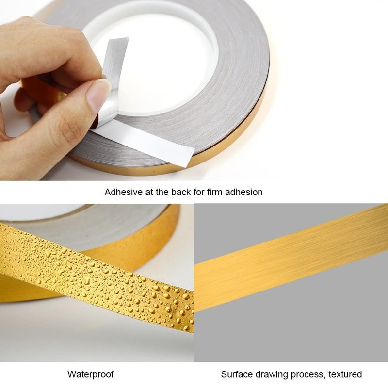 D-Fix ® 2PCS Single Sided Home Tile Decoration Mildewproof Gap sealing tape waterproof, Home Floor tiles tape for wall décor, Self-Adhesive Tape Strip for Wall, Cabinet, Kitchen (1Cm X 30Meter) - Image 3