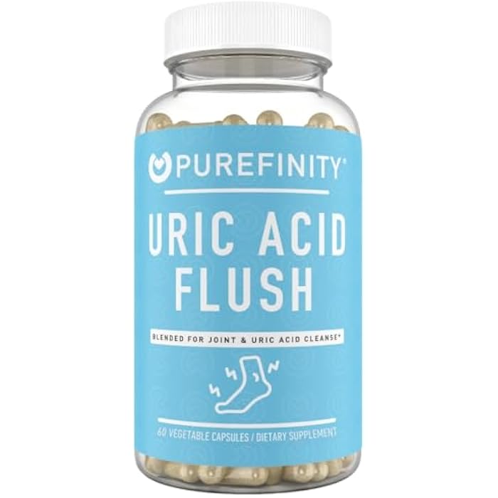 PUREFINITY Uric Acid Flush & Cleanse Capsules – Daily Joint Support for Adults with Tart Cherry Extract, Turmeric, Celery Seed, Chanca Piedra, and Bromelain (30 Count) - Image 1