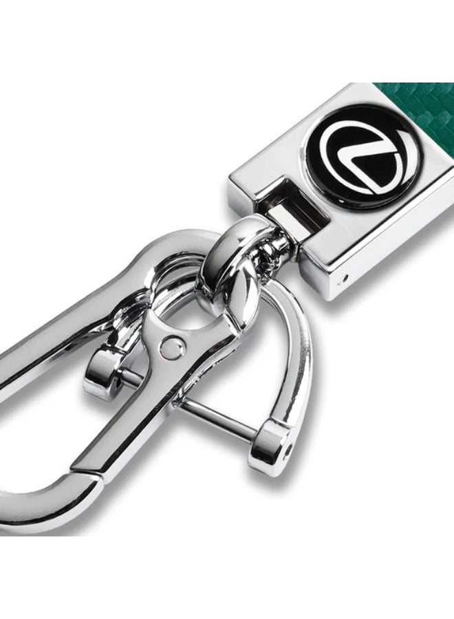 LEXUS Carabiner Keychain, Universal Heavy Duty Woven Handmade Leather Key Chain for Men and Women - Image 2