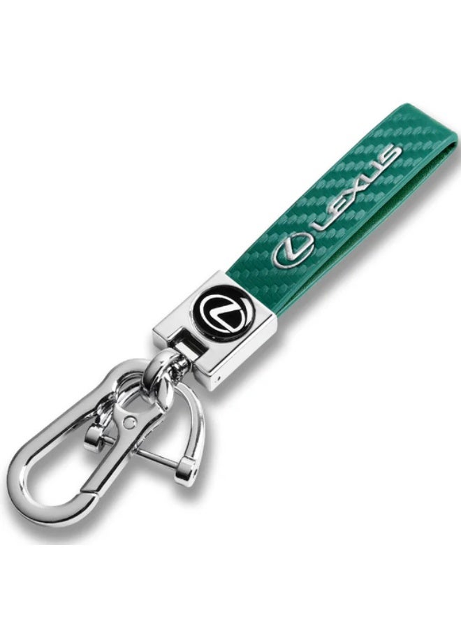 LEXUS Carabiner Keychain, Universal Heavy Duty Woven Handmade Leather Key Chain for Men and Women - Image 1