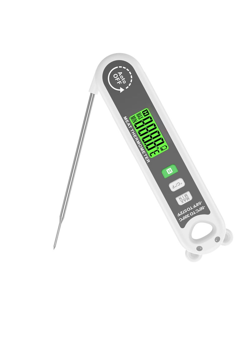 Ultra Fast Waterproof Digital Meat Thermometer with Backlight and Calibration for Kitchen and BBQ, Cute Bear Design - Image 1