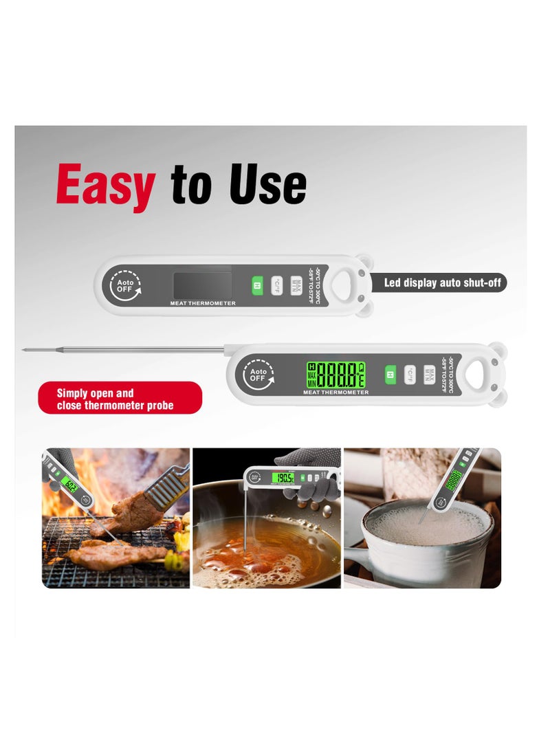 Ultra Fast Waterproof Digital Meat Thermometer with Backlight and Calibration for Kitchen and BBQ, Cute Bear Design - Image 5