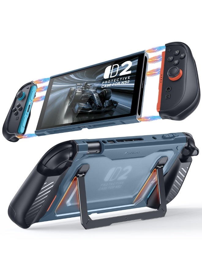 GolbinBox Magnetic Split Case for Nintendo Switch 2 with Kickstand, Blue | Full-Body Cover with Aluminum Stand, Detachable Joy-Con Covers, Military-Grade Drop Protection, Anti-Slip Grip - Image 1