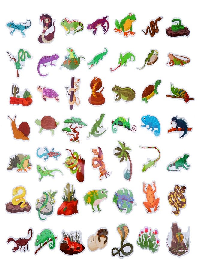 Cleverplay 100 Pack Reptile Stickers, Reptile Party Favors, Birthday Decorations - Image 3