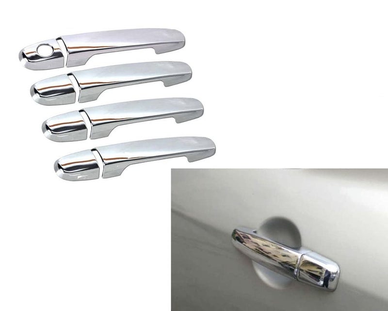 Auto E-Shopping Car Handle Latch Cover Scratch Guard Chrome Finish Front Rear Compatible for Maruti Ritz All Model Set of 4 Pieces - Image 3
