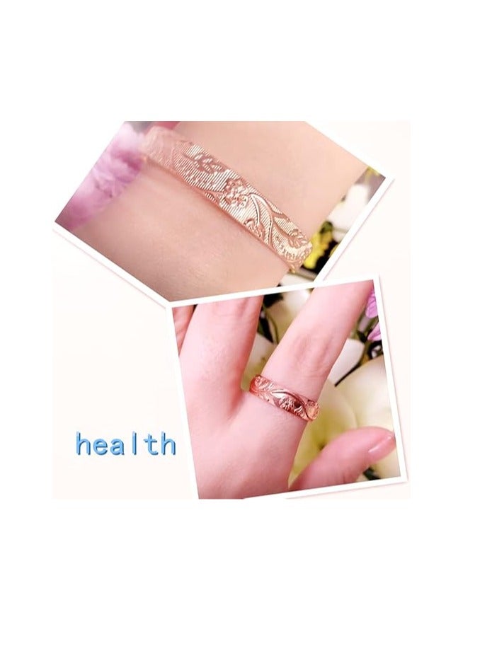 Generic Pure Copper Magnetic Ring & Bracelet Adjustable Size for Women  - Image 3