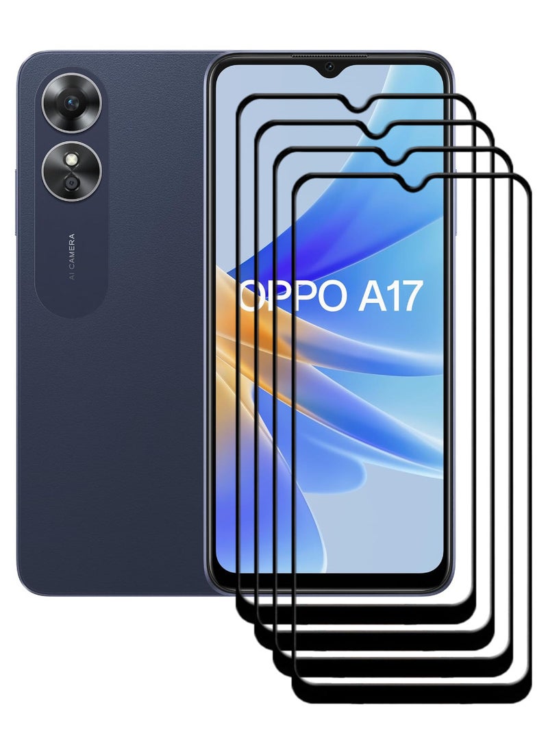 ACLIX 4 Pieces Antistatic ESD Dustproof Premium Quality High Definition Tempered Glass Screen Protector Designed For Oppo A17 - Image 1