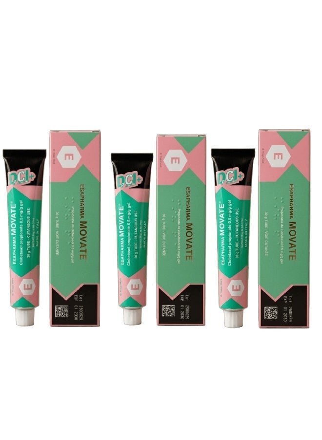 ESAPHARMA 3 pieces of "Movate" Gel , 30 grams each - Image 2