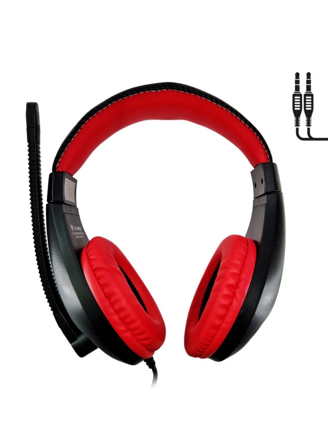 GIGAMAX GM-530 Professional Stereo Headset with Adjustable Microphone - Dual 3.5mm Jack - Lightweight & Comfortable Over-Ear Design with Headrest Padding - Ideal for Call Centers, Customer Service, Online Studies, and Remote Work - Image 1