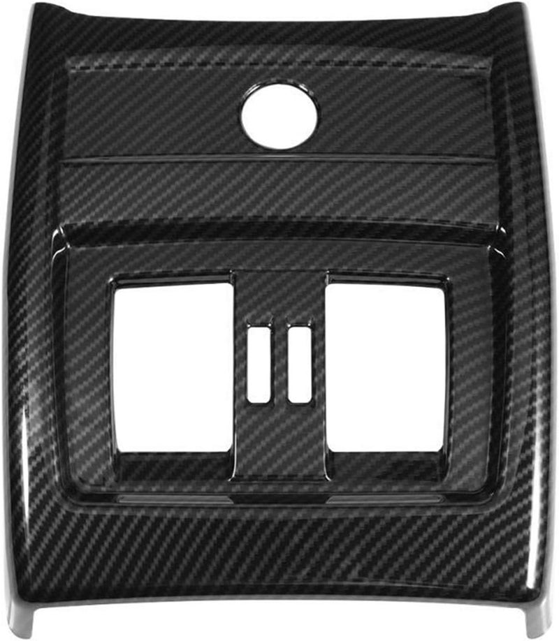 QASULER Carbon Fiber Style Air Vent Cover Trim for BMW