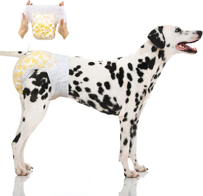 Dono Dog & Cat Diapers Female with Stretchy Waist, Disposable Pull Up Puppy Diapers Female Dog in Heat Period Diapers, 360° Leak-Proof Super Absorbent Doggie Diapers for Small Medium Large Dogs (L) - Image 1