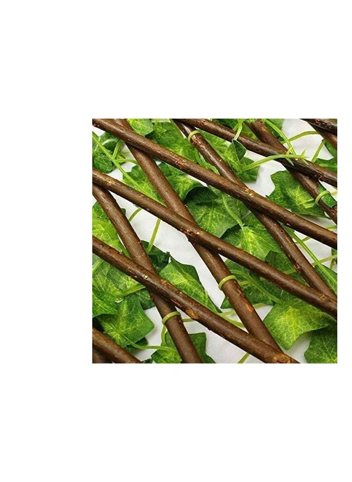 Bamboo garden fence with large size industrial vegetables