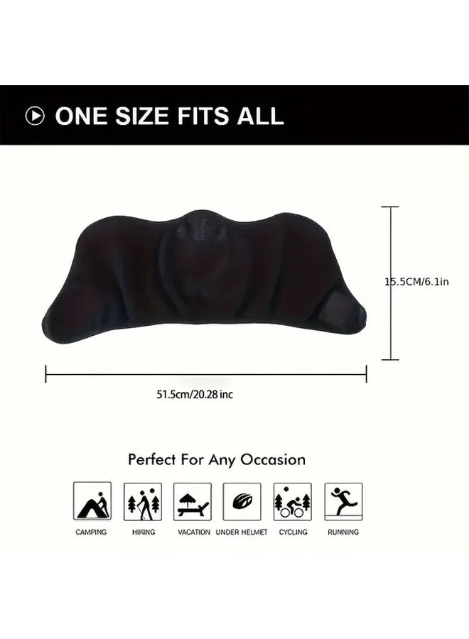 Black Winter Face Mask For Outdoor Sports Breathable Adjustable Warm Coldproof - Image 3