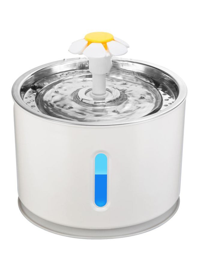 Beauenty Electric Pet Drinking Fountain White/Yellow 2.4Liters - Image 1