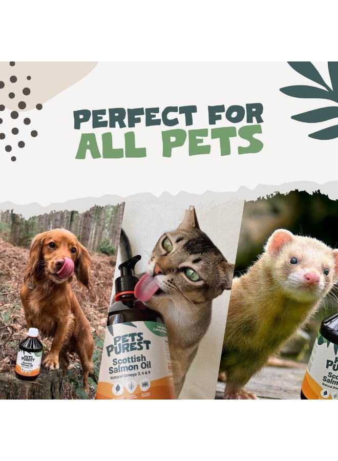 Pets Purest Scottish Salmon Oil For Dogs, Cats, Horse, Ferret & Pet - Pure Omega 3, 6 & 9 Fish Oil Food Treats Supplement for Natural Coat, Immune Support, Itchy Skin, Joint & Brain Health (2500ml) - Image 5