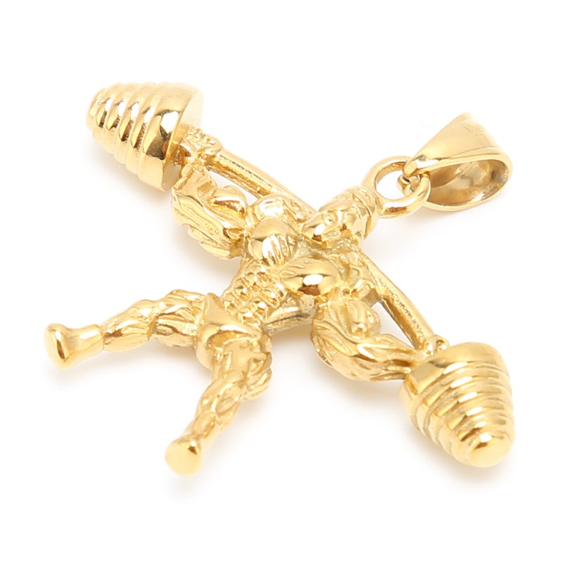 Zipper Pulls Golden Titanium Steel Weight Lifter Shaped Pendants - Comfortable Elder Use Coat Boots Suitcase Bag Pulls - Image 3