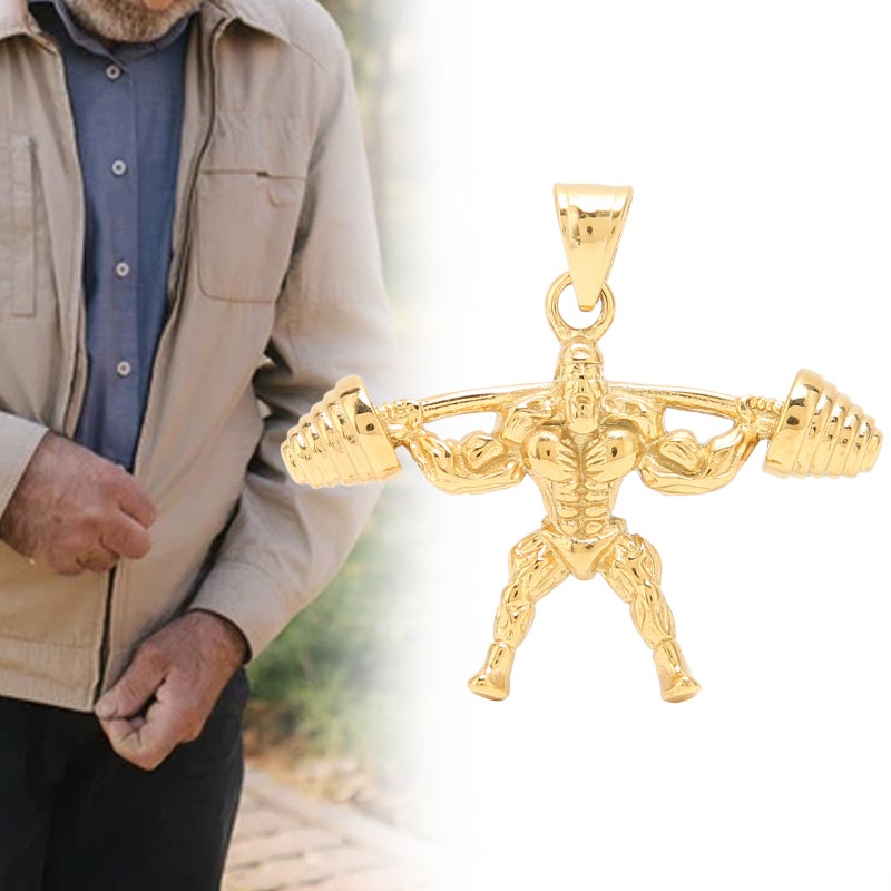 Zipper Pulls Golden Titanium Steel Weight Lifter Shaped Pendants - Comfortable Elder Use Coat Boots Suitcase Bag Pulls - Image 5