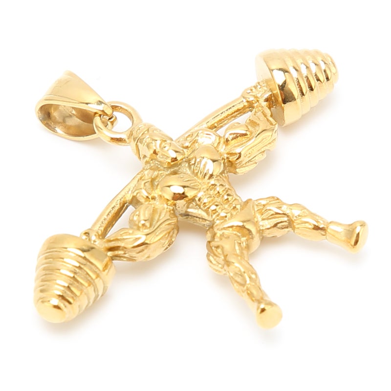 Zipper Pulls Golden Titanium Steel Weight Lifter Shaped Pendants - Comfortable Elder Use Coat Boots Suitcase Bag Pulls - Image 4