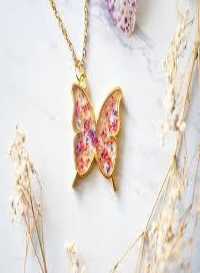 IRIKA® 10 Pc Mixed Butterfly & Heart Pendant Bezels – 5 Gold + 5 Silver | Big Size with Connector | Anti-Tarnish | for Resin Jewelry & DIY Crafts - Image 4