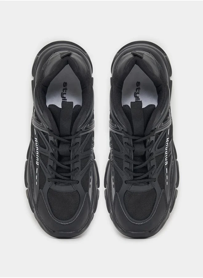 ستايلي Web Design Chunky Lace Up Sneakers