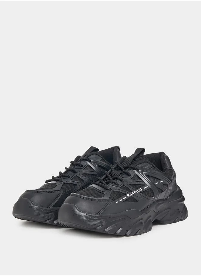 ستايلي Web Design Chunky Lace Up Sneakers