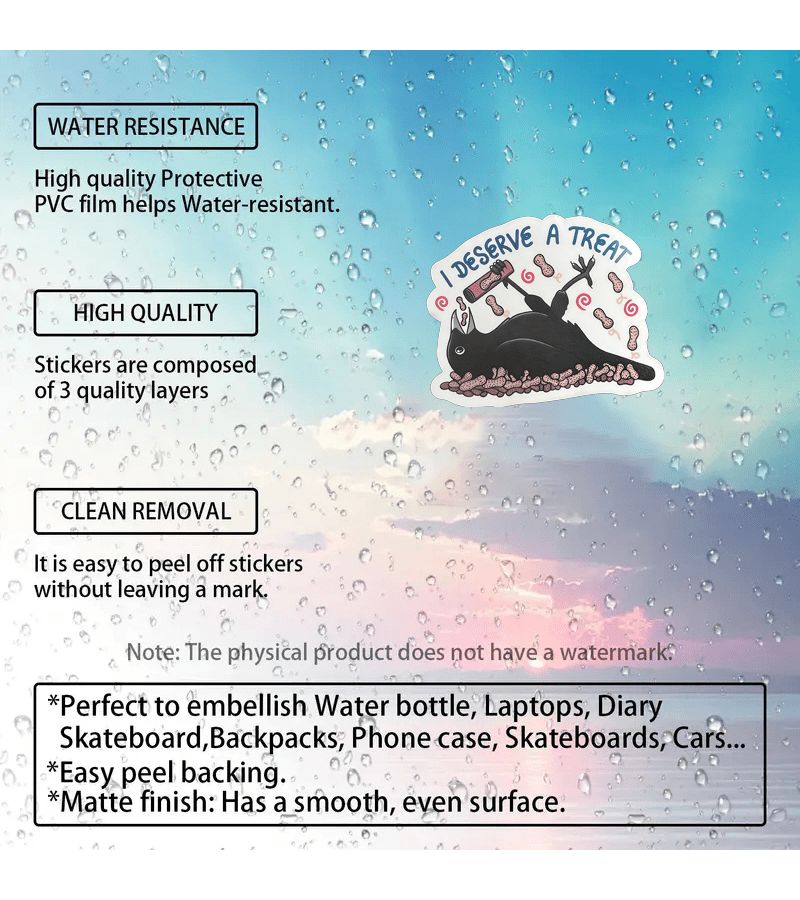 Pvc Water Bottle Stickers Funny Cute Laptop Sticker Decals - Image 3