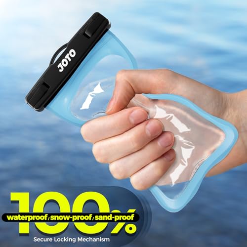 JOTO 2 Pack Waterproof Phone Pouch Case Up to 7", IPX8 Underwater Phone Case Cellphone Dry Bag for iPhone 17/Air 16 15 14 13 12 Pro Max Xs Max XR X 8 7 6S Plus SE/Galaxy S24 S23 S22 -Blue & Orange - Image 5