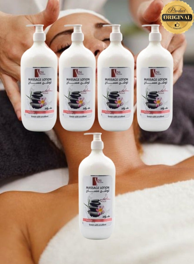 Spa System 5 Pieces Massage Lotion Natural Enrich With Emollient - Image 1