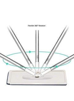 SVR SVR Flat Mop ABS Foldable Flat Mop and Buckets Set with Extra Mop Cleaner, Fast Wash and Dry Flat Mop Cleaning System Floor Cleaner Mop (Multicolour)  - Image 2