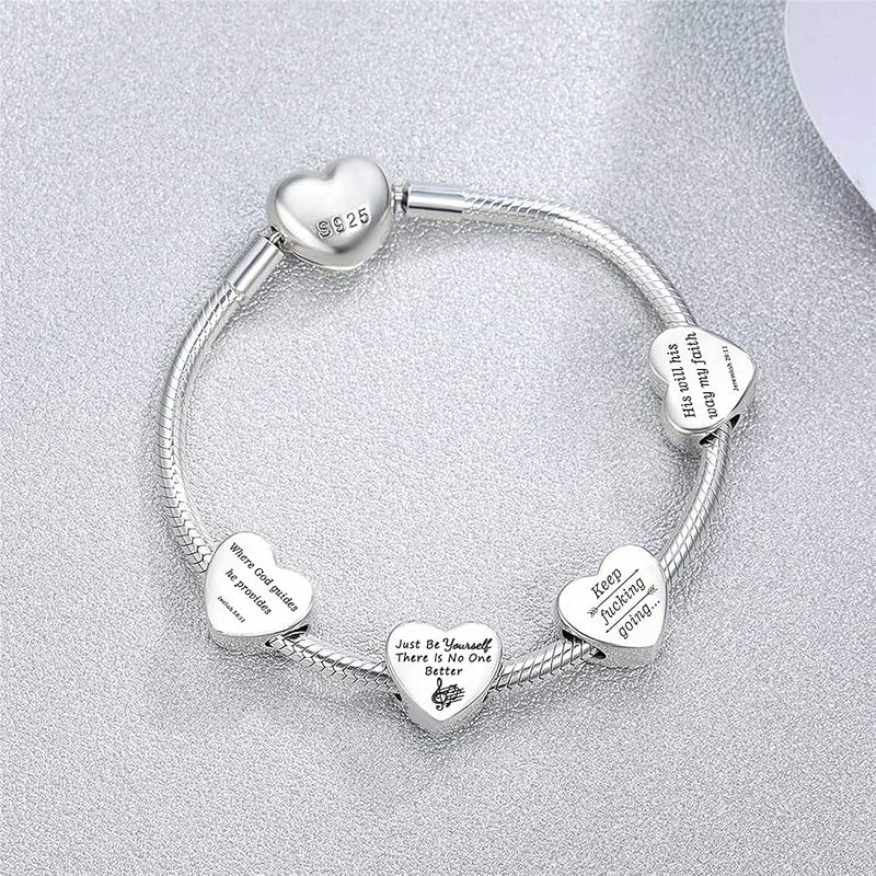 RONLLNA Love Heart Ohana Charm Fit for Pandora Charms Bracelets - Image 5