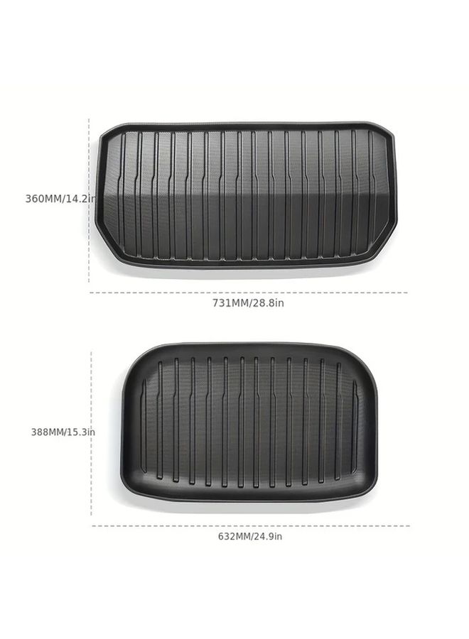 Custom Fit All Weather TPE Trunk Mat For Model Y Front Waterproof Non Slip - Image 2