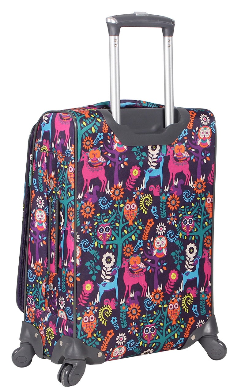 Lily Bloom Carry On Expandable Design Pattern Luggage With Spinner Wheels For Woman (20in, Wildwoods) - Image 4