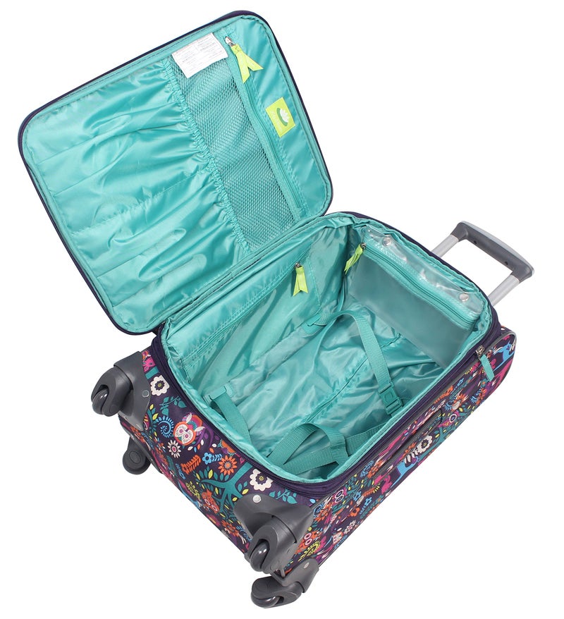 Lily Bloom Carry On Expandable Design Pattern Luggage With Spinner Wheels For Woman (20in, Wildwoods) - Image 3