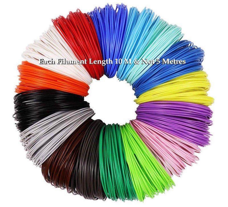 Mummy Please Set of 15【5 Metres Each 15 Filaments】 1.75 mm PLA Filaments for 3D Pens 【Multicolored】 - Image 1