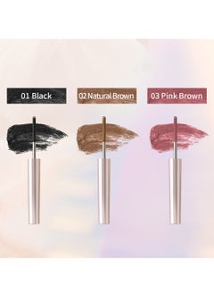 MilleFee MilleFée Metal Brush Mascara Eye Makeup Waterproof Easy for Everyone to Nature Long Lasting - 02 Natural Brown  - Image 3