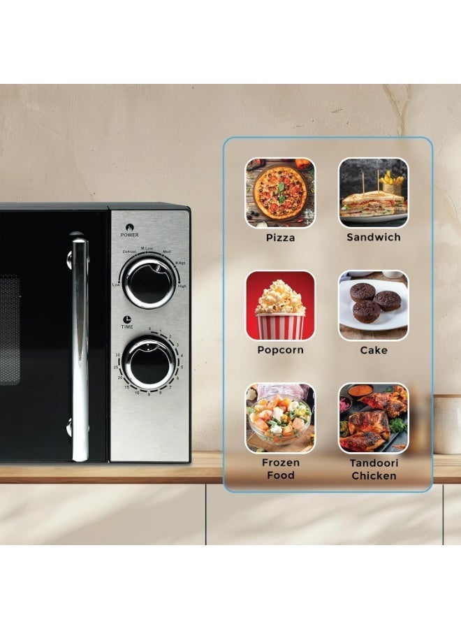 اس بي جي فرن ميكروويف SPJ سعة ٢٠ لترًا - قوة ٧٠٠ واط | ٦ مستويات طاقة قابلة للتعديل | خاصية إذابة الثلج والطهي السريع | مؤقت ٣٠ دقيقة | قفل أمان للأطفال | صغير الحجم وسهل الاستخدام | مثالي للمنزل والمكتب | MWBLU-20L002 | أسود - Image 3