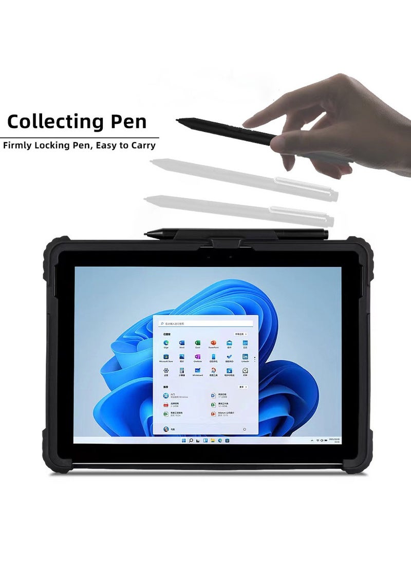 Pad Protective Case Fit for Microsoft Surface Pro 9, with Shoulder Strap, Hand Strap, Stylus Pen Holder, Shock-Absorbing and Drop-Resistant Rugged Protective Cover - Image 5