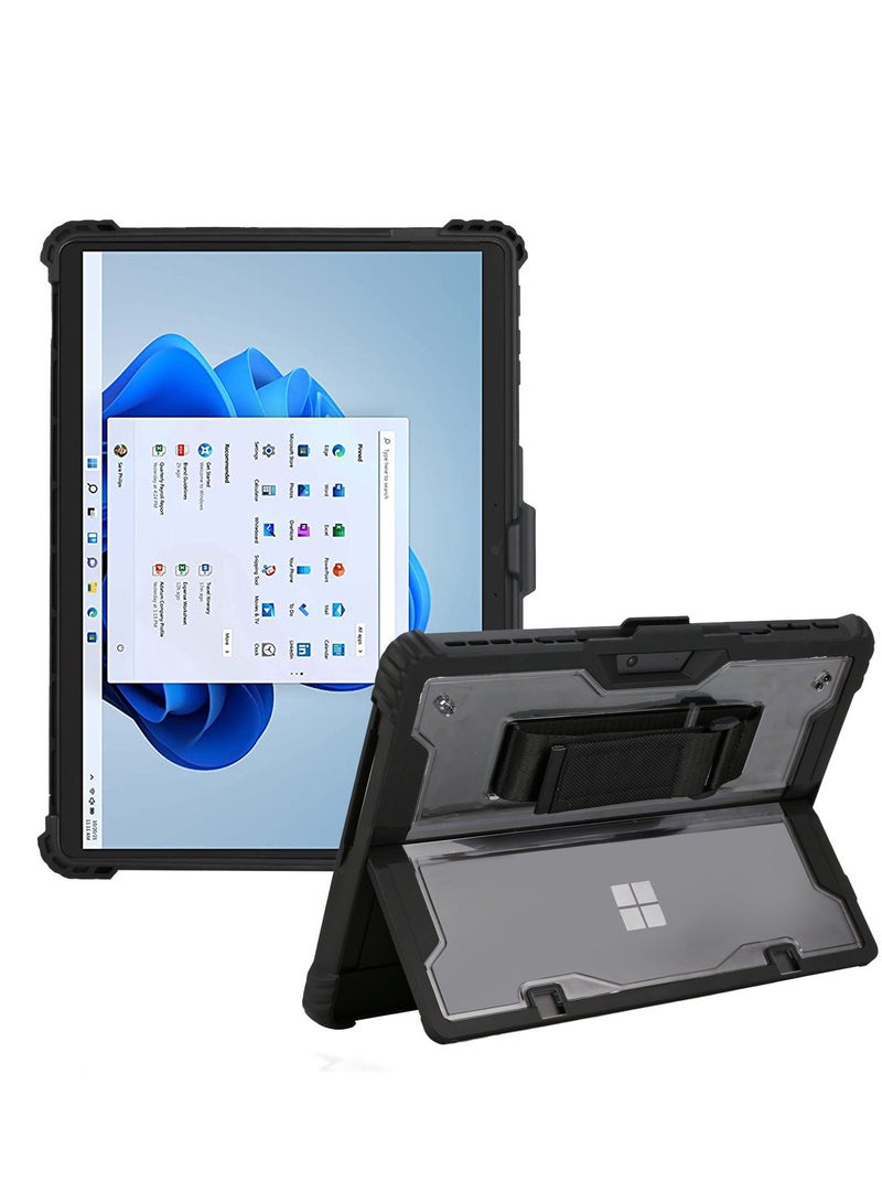Pad Protective Case Fit for Microsoft Surface Pro 9, with Shoulder Strap, Hand Strap, Stylus Pen Holder, Shock-Absorbing and Drop-Resistant Rugged Protective Cover - Image 3