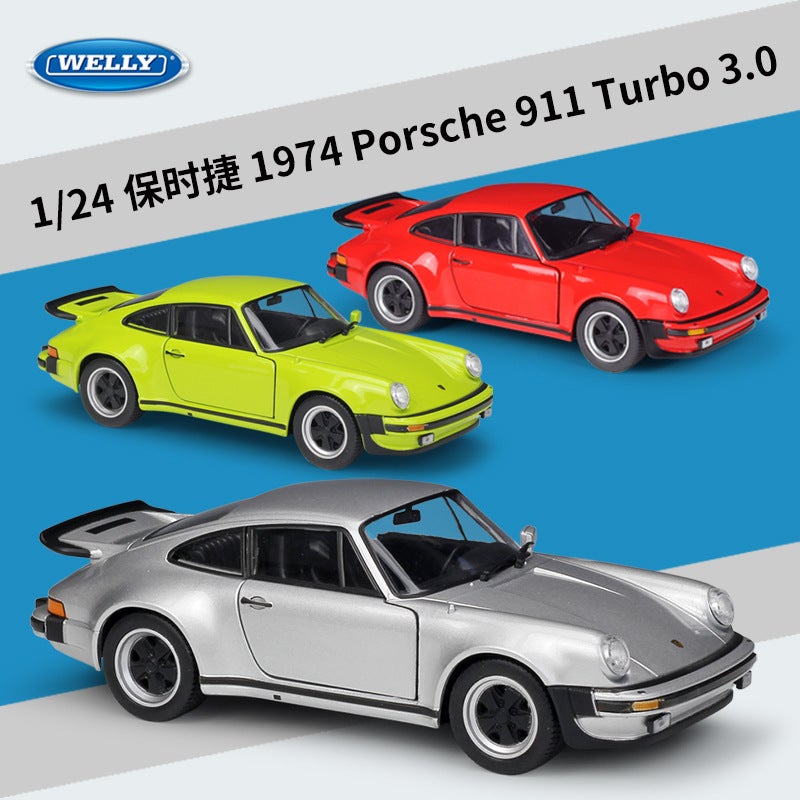 Willy Welly 1:24 Porsche 1974Porsche 911 Turbo3.0 Simulation Alloy Car Model - Image 2