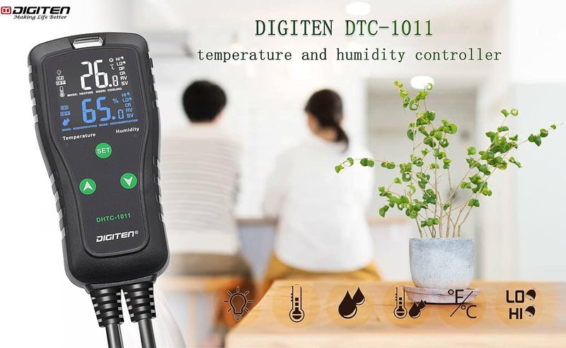 SENSTREE Temperature & Humidity Controller - Outlet Plug-in Thermostat & Humidistat for Reptiles & Greenhouses - Dual Stage Pre-Wired Electronic Controller - Image 4