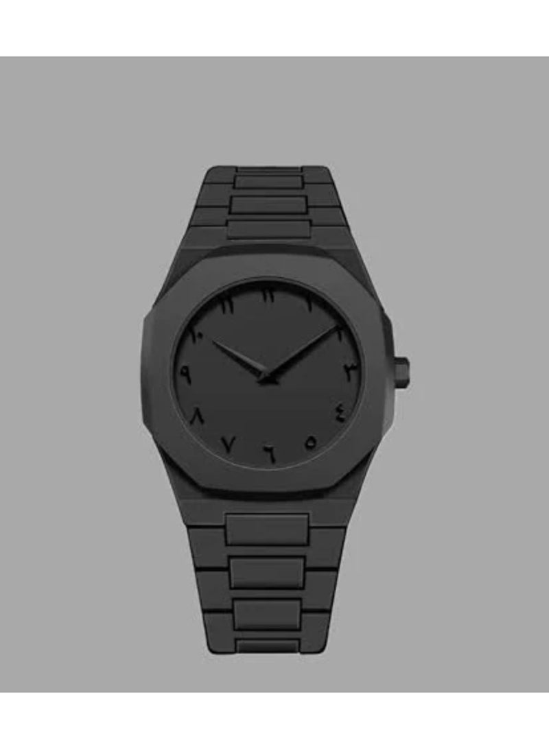 AURA Minimalist Black Analog Aura Watch with Arabic Numerals – 3 for AED 99 - Image 4