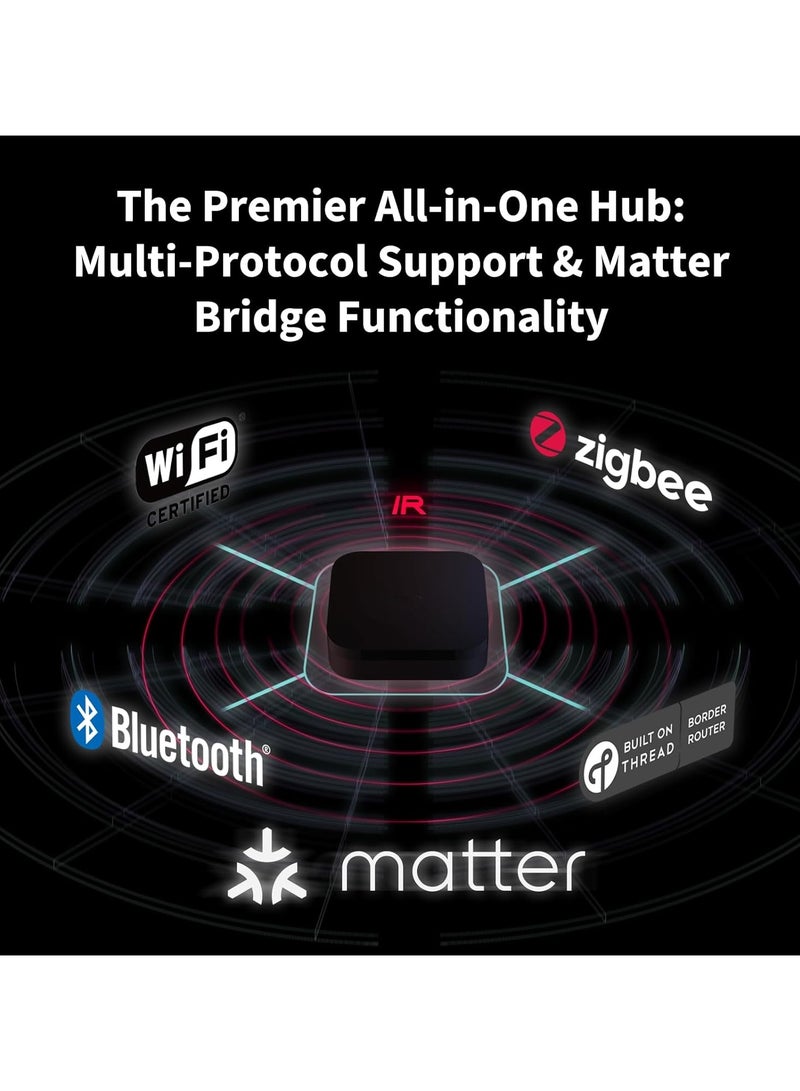 Smart Hub M3 for Home Automation,Matter Controller,Thread Border Router, Features Zigbee,Bluetooth,WiFi,PoE,IR,Supports Alexa,HomeKit, SmartThings,IFTTT,Global Version Black