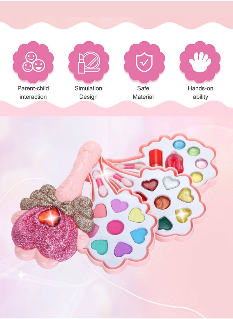 MaBaby Kids Makeup Kit, Girls Princess Real Washable Cosmetic, Baby Girl Fashion Play Toys, Birthday Gifts Pretend Play Toys for Girls  - Image 3