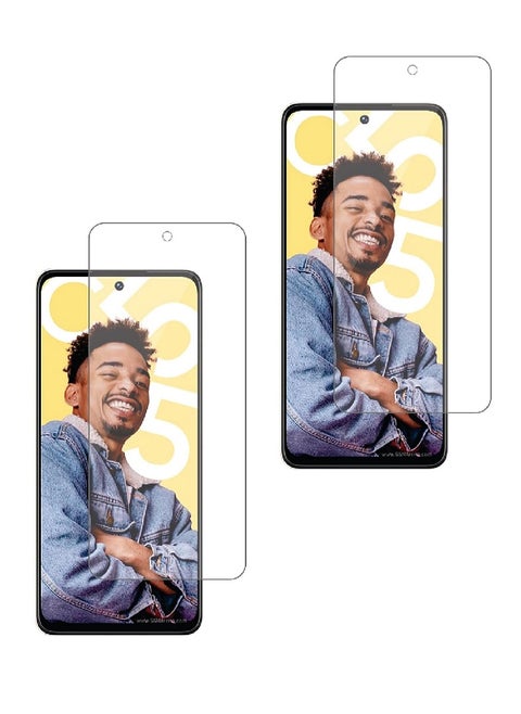 2 Pieces Tempered Glass Screen Protector Clear Designed For Realme C55  Full Screen Coverage And Bubble Free
