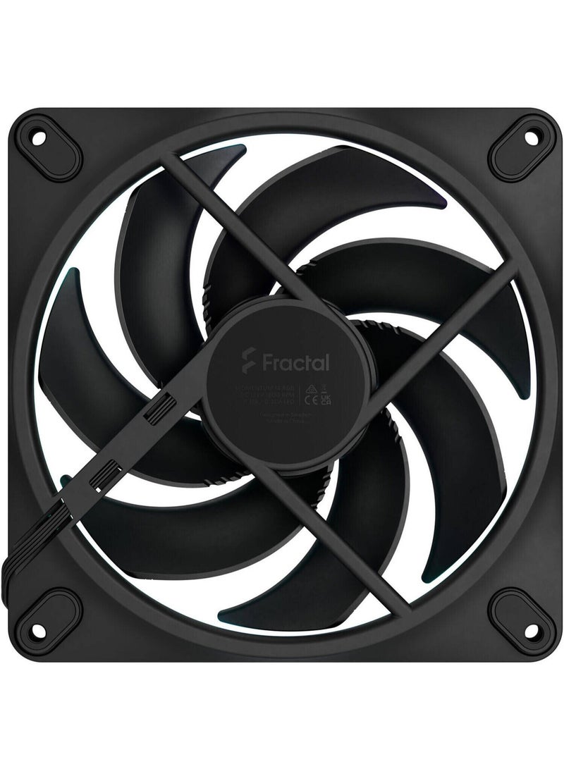Fractal Design Momentum 14 RGB 140mm PWM ARGB Case Fan 3-Pack – 350–1800 RPM, 74.4 CFM, 2.45 mmH₂O, 28 dBA, FDB Bearing, Daisy-Chain, Zero RPM, Black | FD-F-MR1-1403 - Image 4