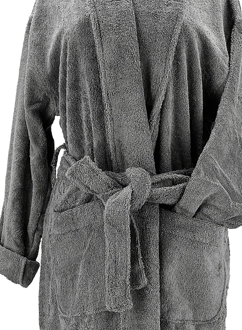 Boutique Blanche Ultra Soft Bathrobes Gray L/XL - Image 2
