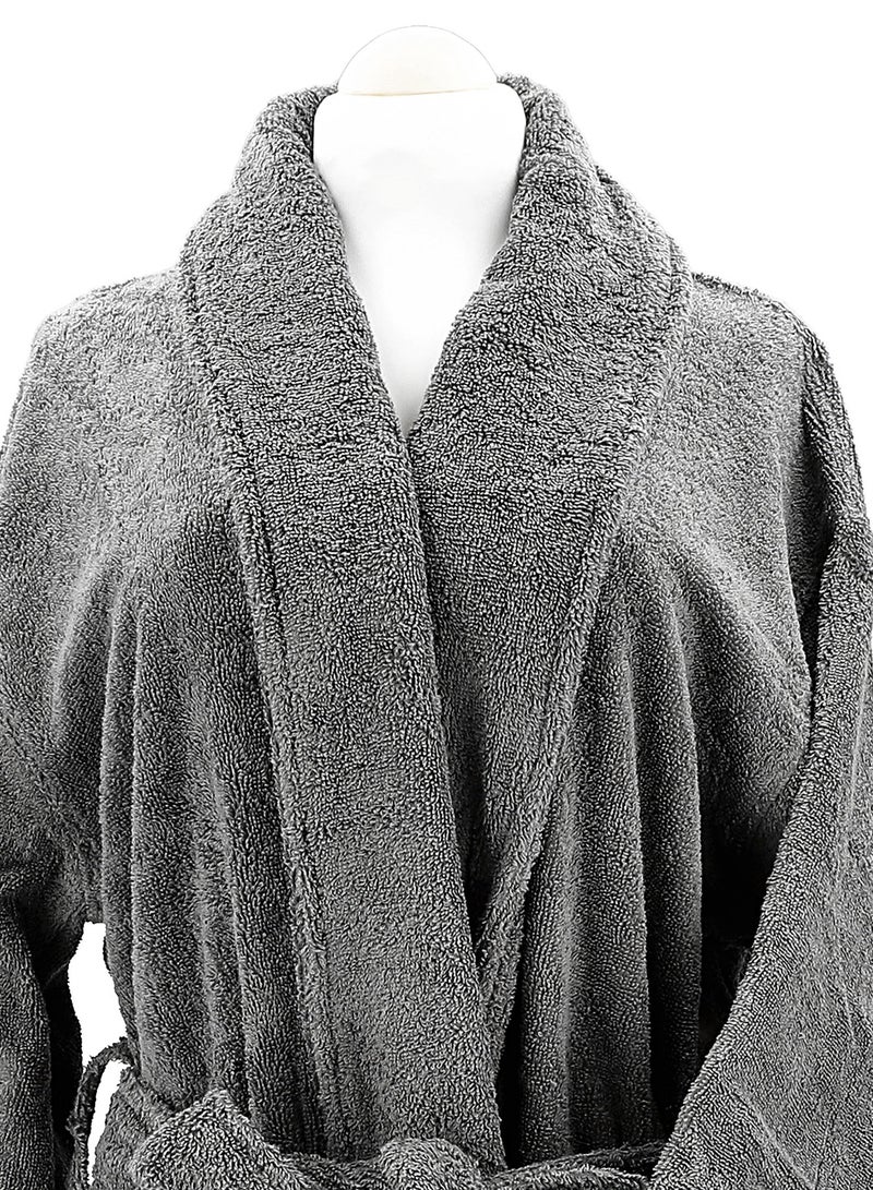 Boutique Blanche Ultra Soft Bathrobes Gray L/XL - Image 3