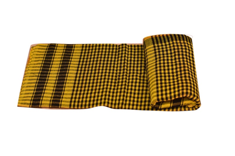 rdassociates ® Bengal Cotton Towel Gamcha Blue Box| Yellow Box Checks for Bathing| Men, Women & Kids (Pack of 2) - Image 2