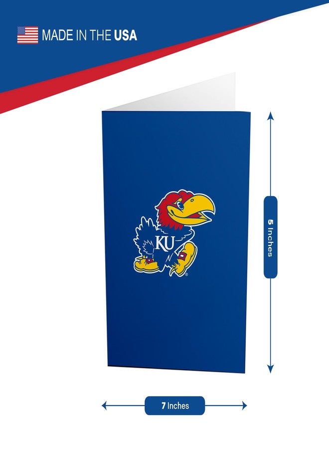 Desert Cactus The University of Kansas 5x7 Inch Greeting Card Jayhawks KU Single Folded Cardstock with Envelope Party Celebration Officially Licensed (5x7 Card A - Birthday) - Image 3